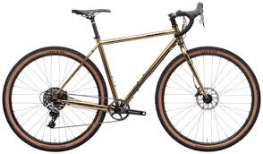 A thin framed bicycle.